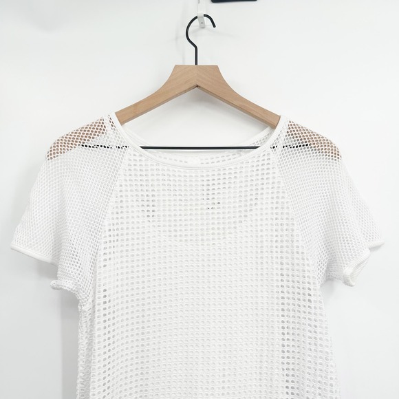 Rag & Bone Mesh Short Sleeve Summer Dress in White Size XS - Picture 3 of 10
